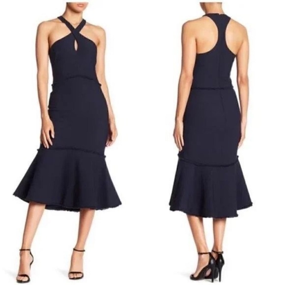 Cinq a Sept Dante Purple Halter Midi Dress - Picture 3 of 11